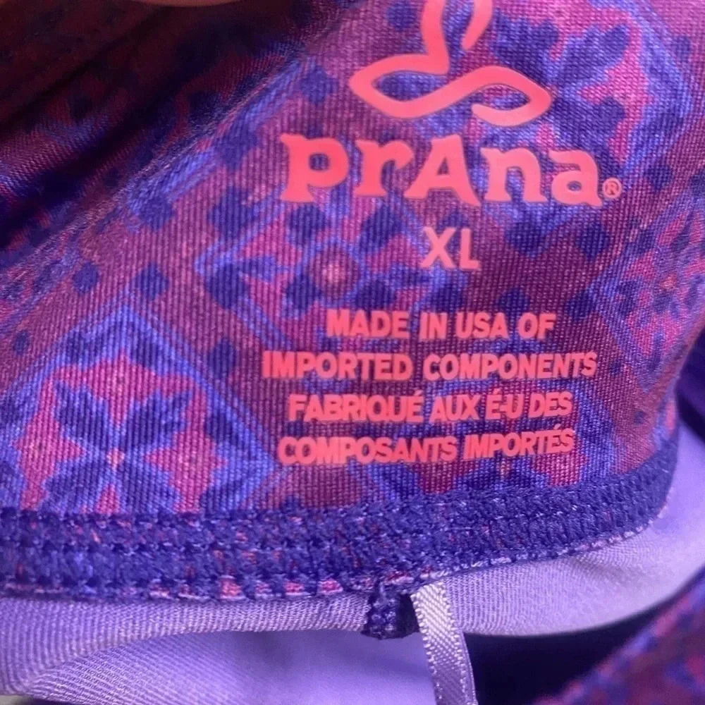 Prana Roxanne Printed Leggings Grapevine Bali Size XL Active Sport Running Pants - Picture 5 of 7